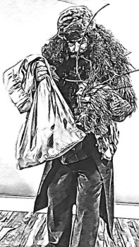 An illustration of Der Belsnickel (Courtesy of Dave Kline) Der Belsnickel的插图(由Dave Kline提供)